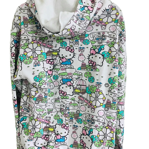 Hello kitty graphic print hello kitty city park monogram cozy hoodie size medium - Picture 8 of 16